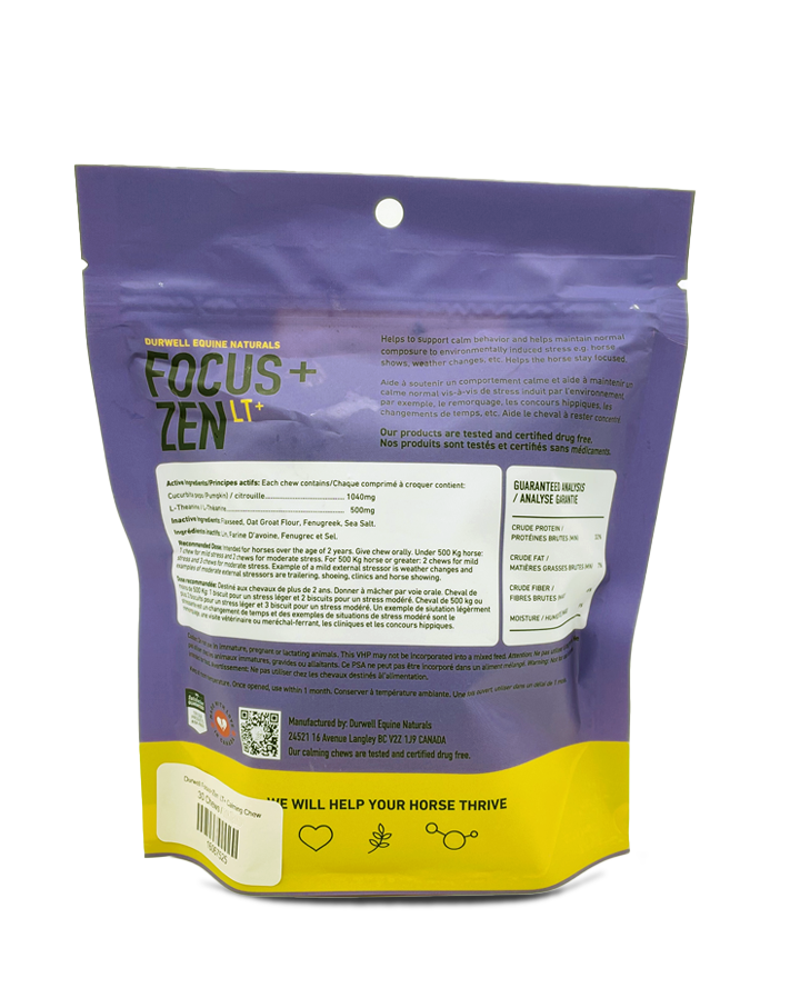 Durwell Focus+Zen: LT+ Calming Chew - Cheval Equestrian Inc.