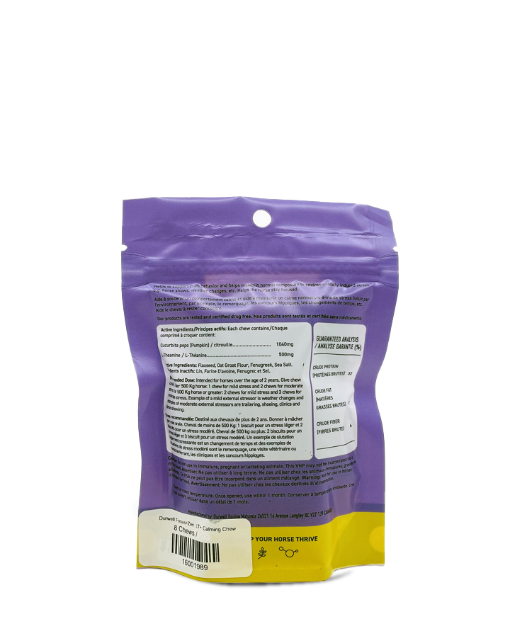 Durwell Focus+Zen: LT+ Calming Chew - Cheval Equestrian Inc.
