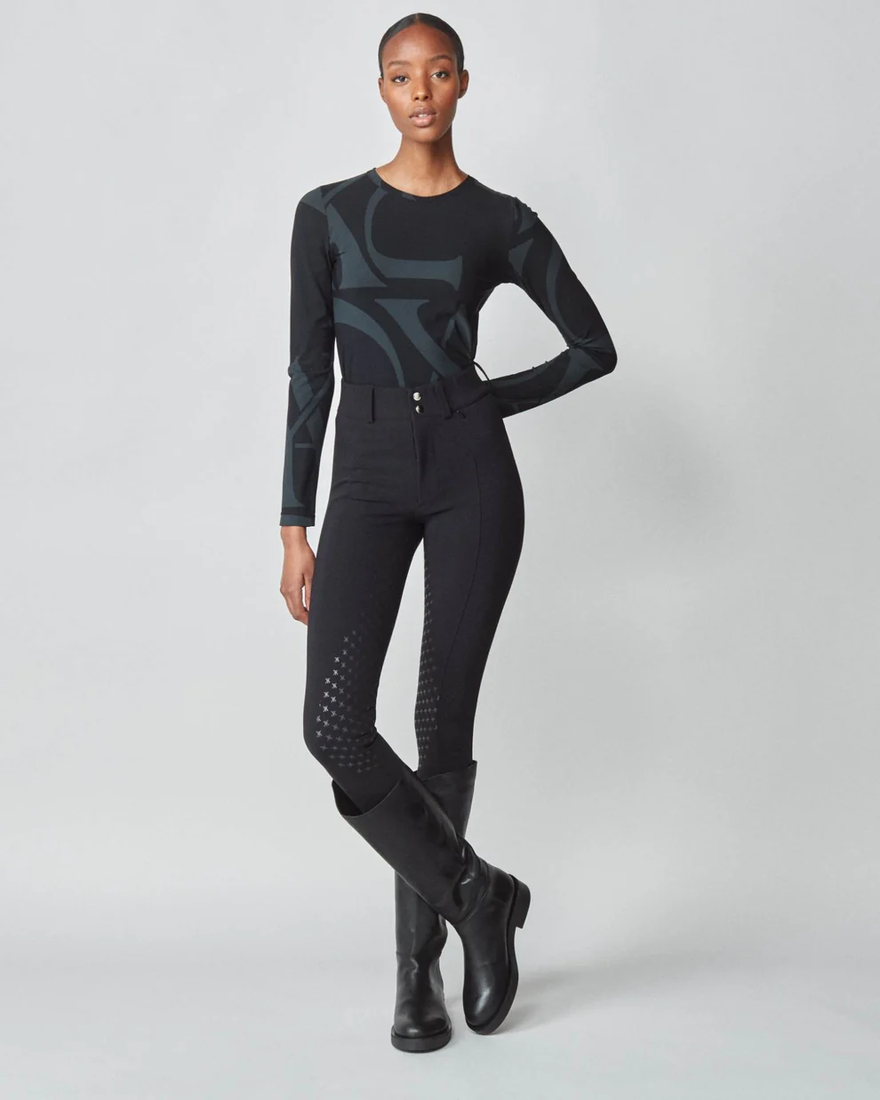 YAGYA - Monogram Long-Sleeve Shirt - Cheval Equestrian Inc.