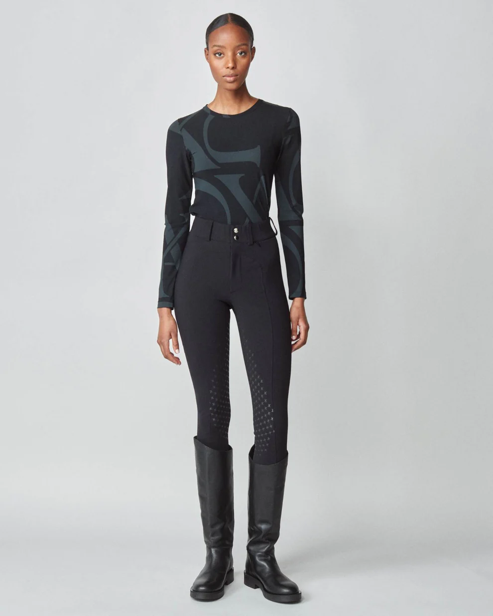 YAGYA - Monogram Long-Sleeve Shirt - Cheval Equestrian Inc.