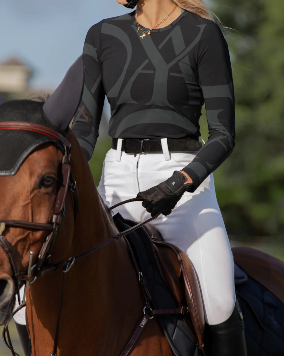 YAGYA - Monogram Long-Sleeve Shirt - Cheval Equestrian Inc.