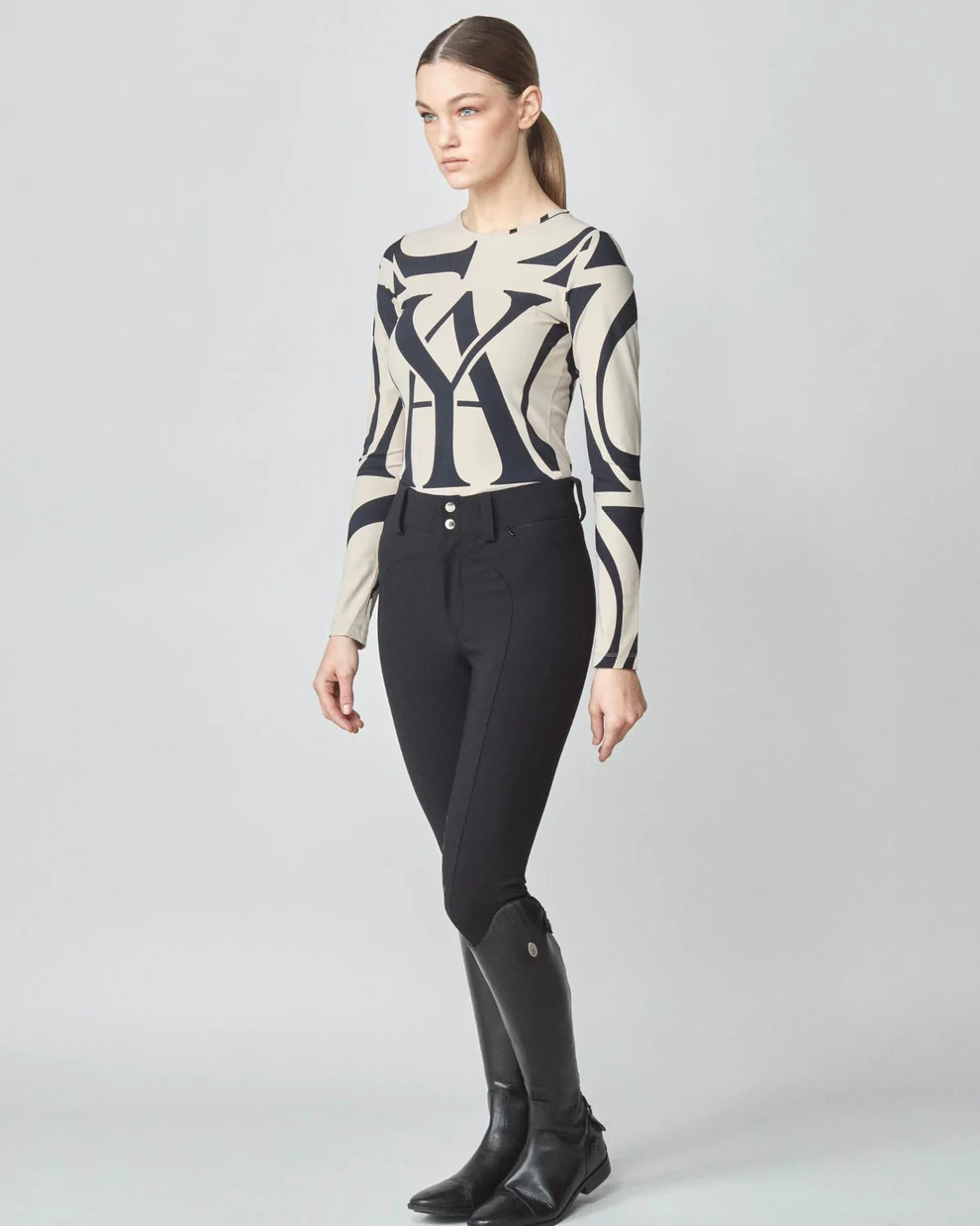 YAGYA - Monogram Long-Sleeve Shirt - Cheval Equestrian Inc.