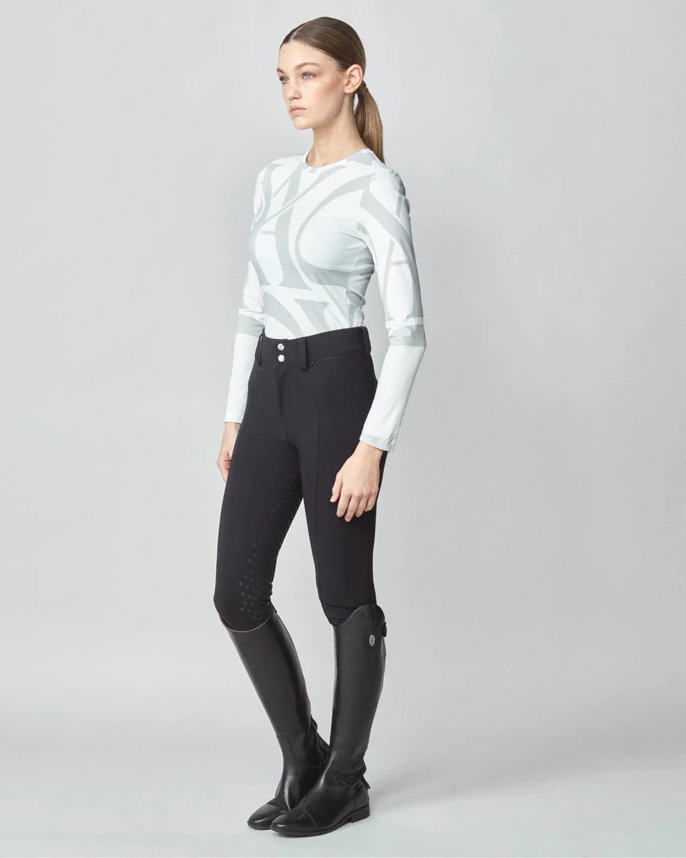 YAGYA - Monogram Long-Sleeve Shirt - Cheval Equestrian Inc.