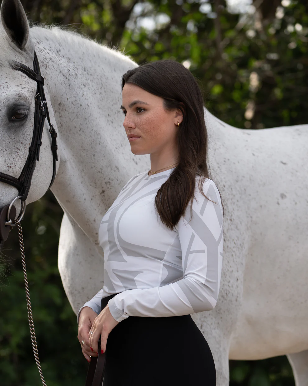 YAGYA - Monogram Long-Sleeve Shirt - Cheval Equestrian Inc.