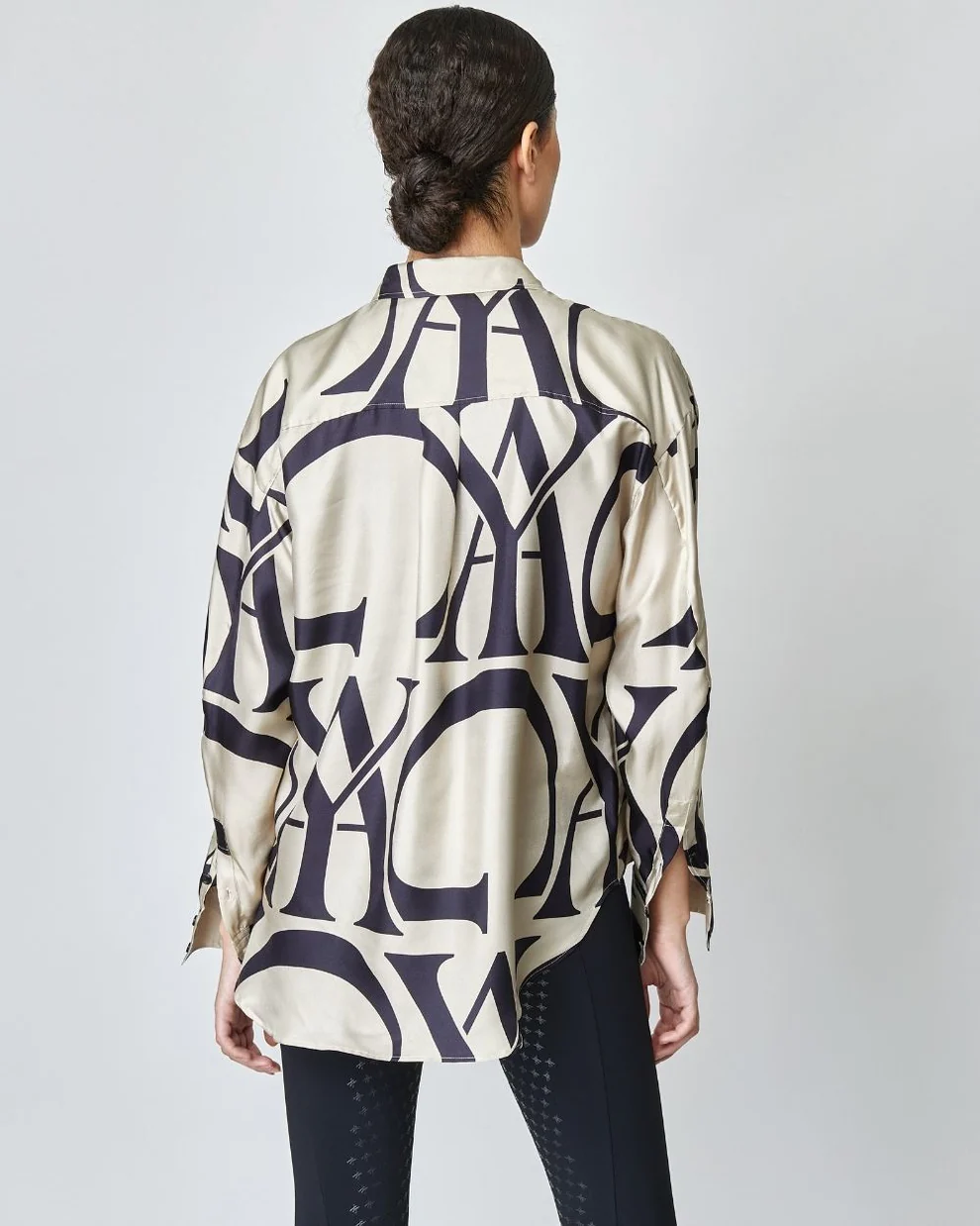 YAGYA - Monogram Silk Shirt - Cheval Equestrian Inc.